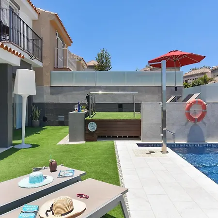 Meloneras Deluxe Luxury Retreat In Gran Canaria Private Heated Pool Garden Terrace Bbq Fitness Walking Distance Of Meloneras, Villa